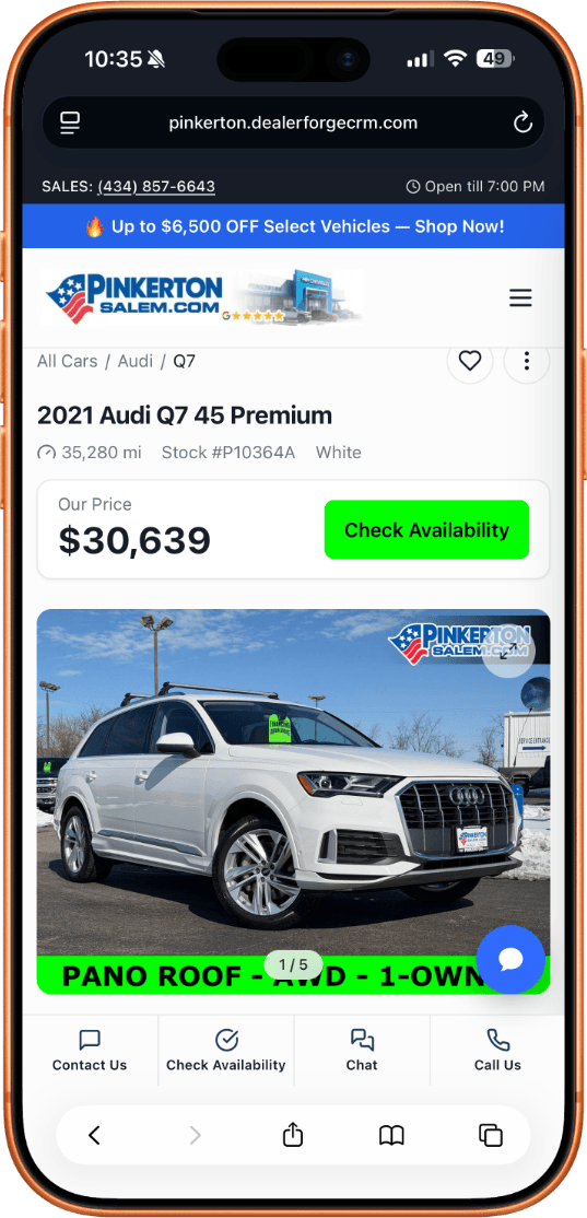 The mobile shopping experience on an iPhone